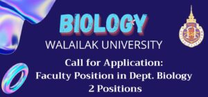 Call for Application: Faculty Position in Dept. Biology 2 Positions