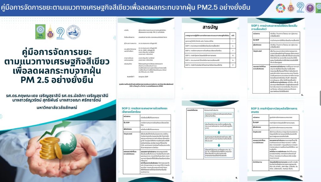 โครงการท่าศาลาโมเดล การจัดการขยะตามแนวทางเศรษฐกิจสีเขียวเพื่อลดผลกระทบจากฝุ่น PM 2.5 อย่างยั่งยืน
